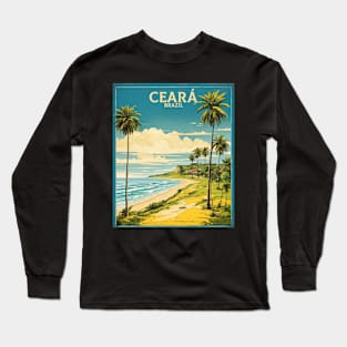 Ceara Brazil Vintage Tourism Travel Poster Long Sleeve T-Shirt